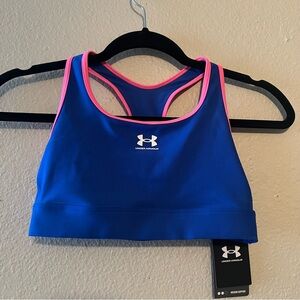 Under Armour Womens HG Mid Padless Medium Impact Sports Bra sz S